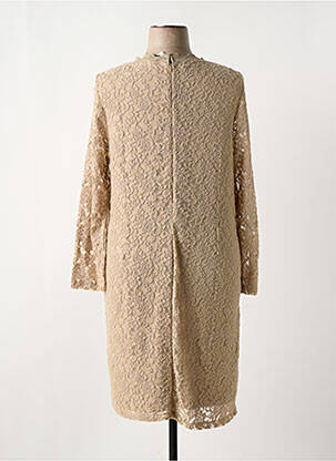 Robe mi-longue manches longues manches longues beige GERRY WEBER femme