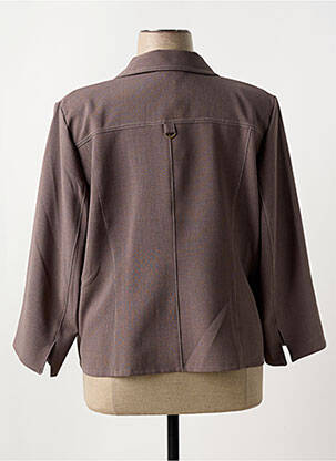 Veste casual col chemisier marron GEVANA femme