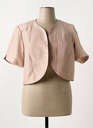 Veste casual col rond beige FRANCE RIVOIRE femme