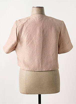 Veste casual col rond beige FRANCE RIVOIRE femme