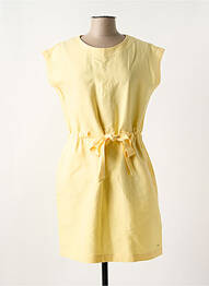 Robe mi-longue manches courtes manches courtes jaune TOMMY HILFIGER femme