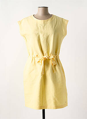 Robe mi-longue manches courtes manches courtes jaune TOMMY HILFIGER femme