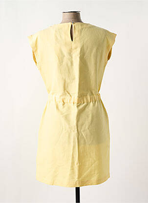 Robe mi-longue manches courtes manches courtes jaune TOMMY HILFIGER femme