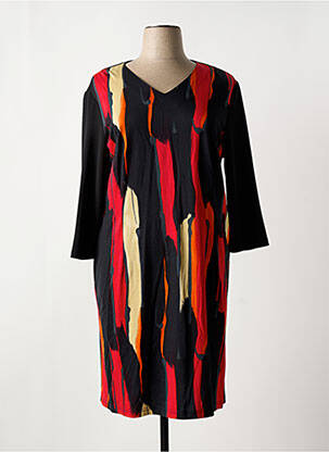 Robe mi-longue noir GEVANA pour femme