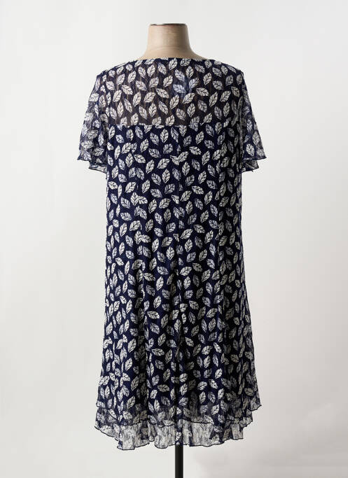 Robe mi-longue bleu CHRISTINE LAURE pour femme