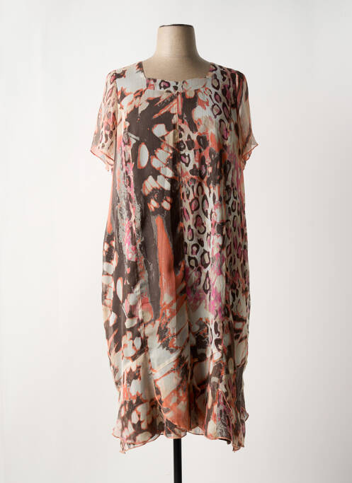 Robe mi-longue marron FRANCE RIVOIRE pour femme