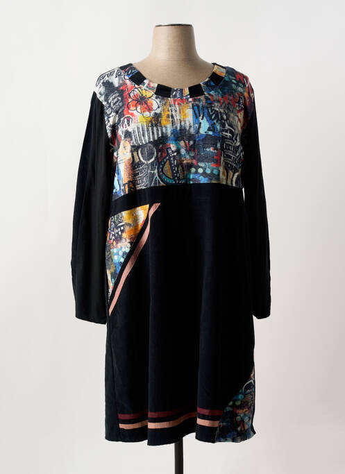 Robe mi-longue noir FIGURE LIBRE pour femme