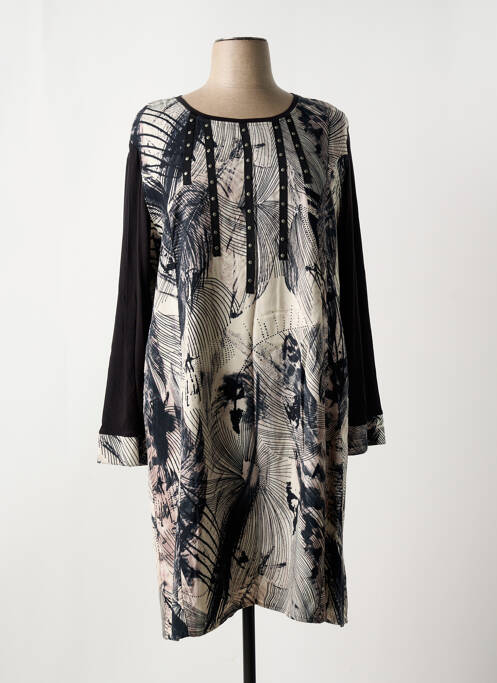 Robe mi-longue noir FIGURE LIBRE pour femme