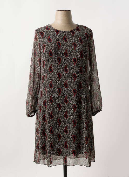 Robe mi-longue noir GEVANA pour femme