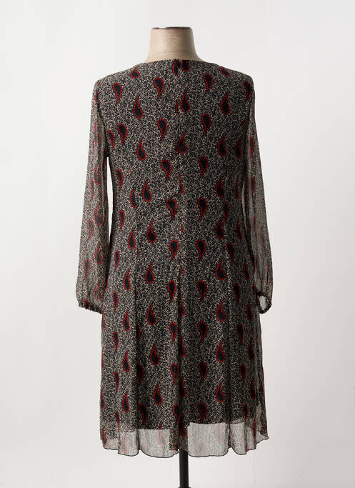 Robe mi-longue noir GEVANA pour femme