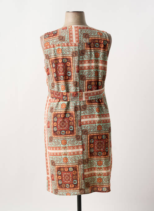 Robe mi-longue orange SIGNE NATURE pour femme