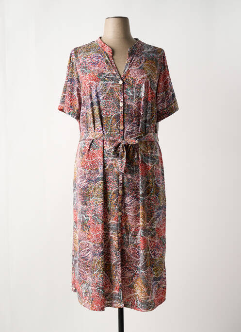 Robe mi-longue rouge GEVANA pour femme