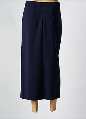 Jupe longue fermeture zippée au dos bleu GEVANA femme