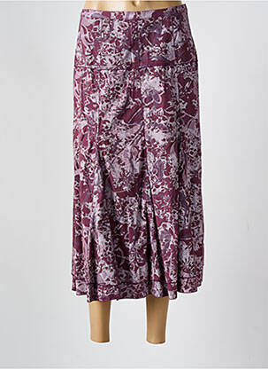 Jupe longue coupe droite violet SYM femme