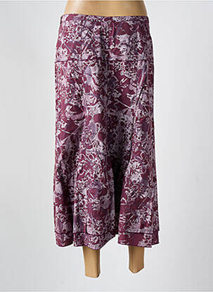 Jupe longue coupe droite violet SYM femme