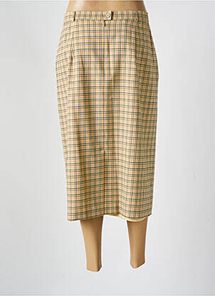 Jupe mi-longue coupe droite beige GELCO femme