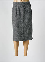 Jupe mi-longue coupe droite gris GEVANA femme