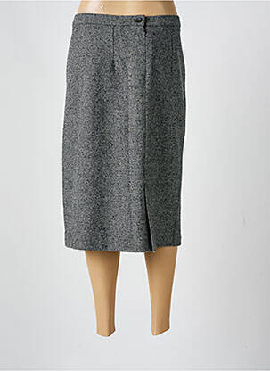 Jupe mi-longue coupe droite gris GEVANA femme