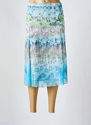 Jupe mi-longue taille normale bleu RABE femme