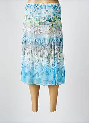 Jupe mi-longue taille normale bleu RABE femme
