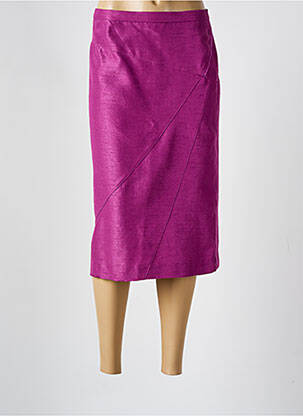 Jupe mi-longue taille à pinces violet PAUPORTÉ femme