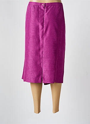 Jupe mi-longue taille à pinces violet PAUPORTÉ femme