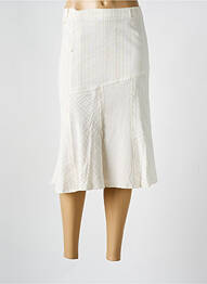 Jupe mi-longue taille normale beige MASSY femme
