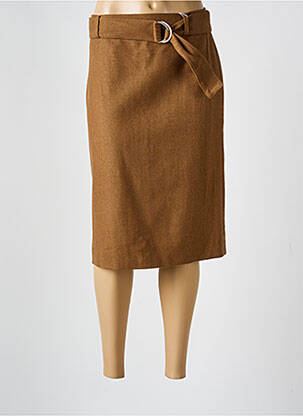 Jupe mi-longue taille à pinces marron GERRY WEBER femme