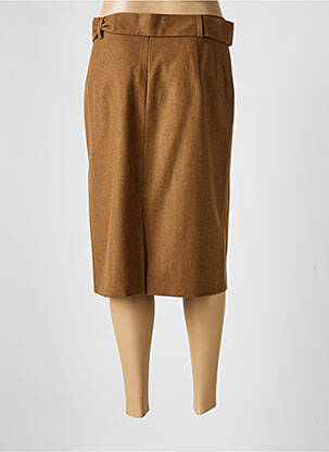 Jupe mi-longue taille à pinces marron GERRY WEBER femme