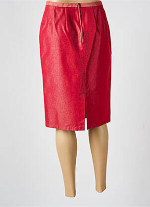 Jupe mi-longue taille à pinces rouge ROSA ROSAM femme