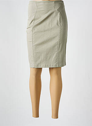 Jupe mi-longue stretch vert MITSOUKI femme