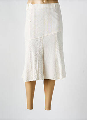 Jupe mi-longue beige MASSY pour femme
