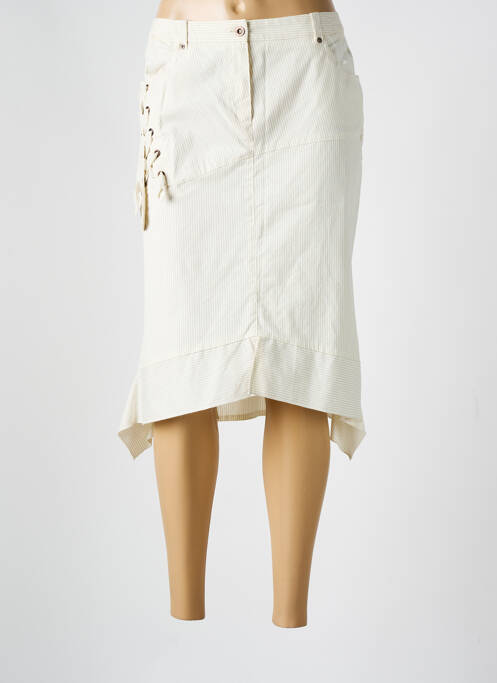 Jupe mi-longue beige EVA KAYAN pour femme