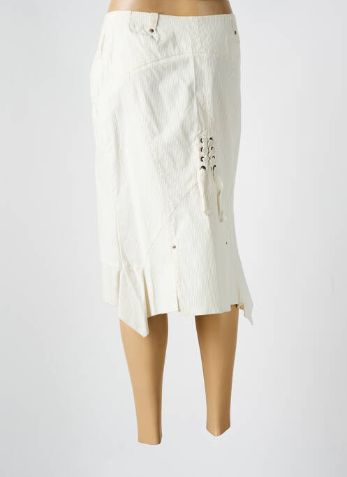 Jupe mi-longue beige EVA KAYAN pour femme