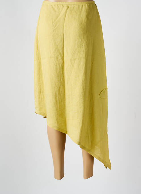 Jupe mi-longue jaune COCO MENTHE pour femme