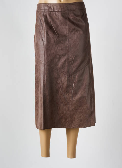 Jupe mi-longue marron RABE pour femme