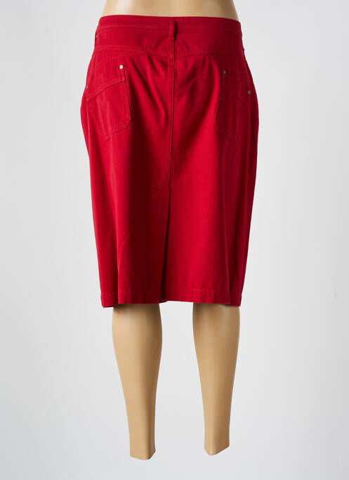 Jupe mi-longue rouge BRUNO SAINT HILAIRE pour femme
