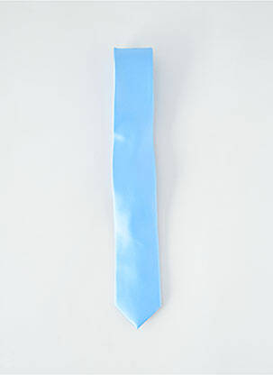 Cravate effet matière satinée bleu VIRTUOSE homme