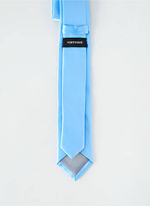 Cravate effet matière satinée bleu VIRTUOSE homme