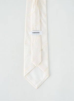 Cravate imprimé fantaisie beige VIRTUOSE homme