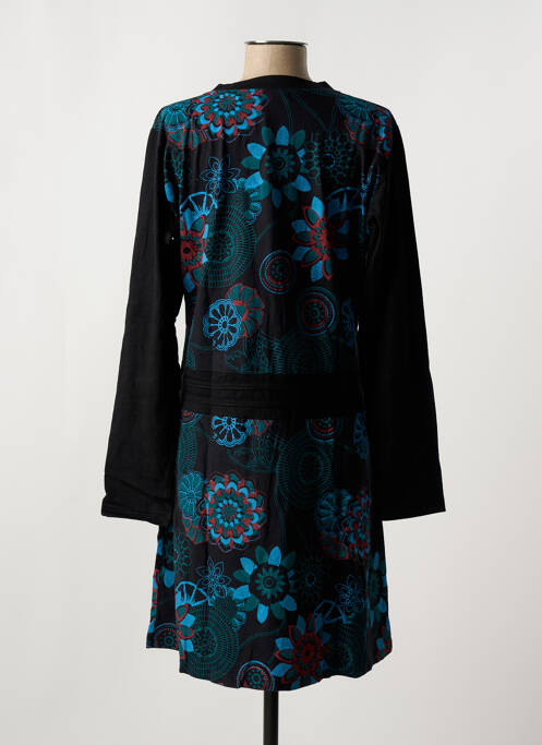 Robe mi-longue noir COTON DU MONDE femme