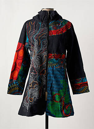 Veste casual coupe cintrée noir COTON DU MONDE femme