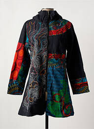 Veste casual coupe cintrée noir COTON DU MONDE femme