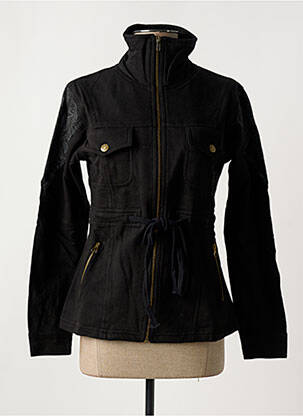 Veste casual poches noir COTON DU MONDE femme