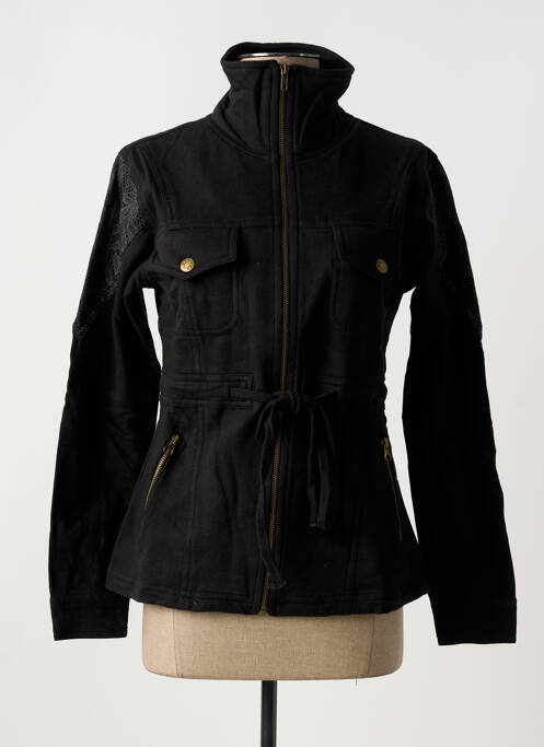 Veste casual poches noir COTON DU MONDE femme
