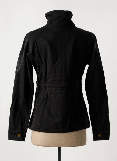 Veste casual poches noir COTON DU MONDE femme
