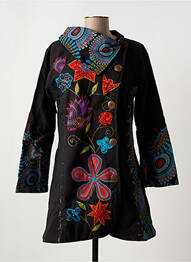 Veste casual coupe cintrée noir COTON DU MONDE femme