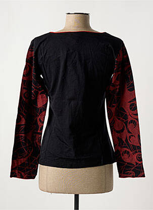 T-shirt manches longues manches longues noir COTON DU MONDE femme