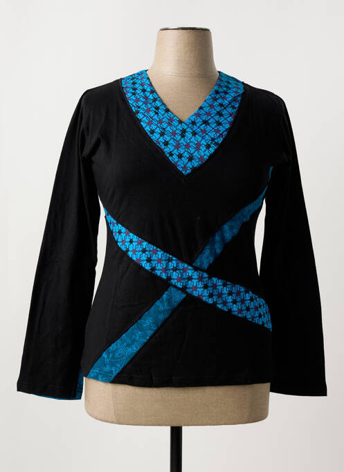 T-shirt bleu COTON DU MONDE pour femme