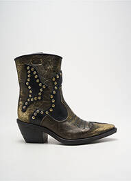Bottines/boots tissage satiné talon de 4 à 6cm or A.S.98 femme